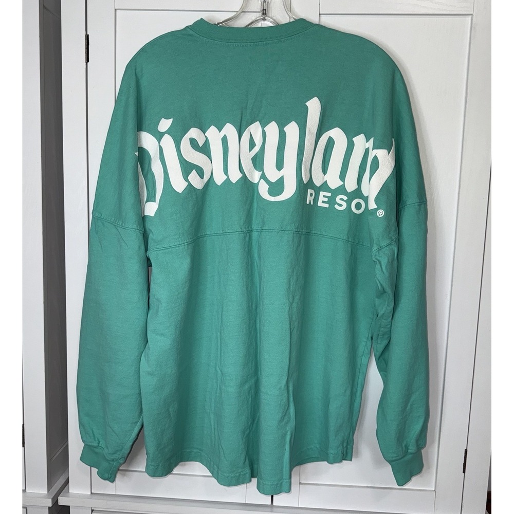 Disney Parks Disneyland Resort Spirit Jersey Teal Long Sleeve Adult M Cotton - Picture 6 of 6